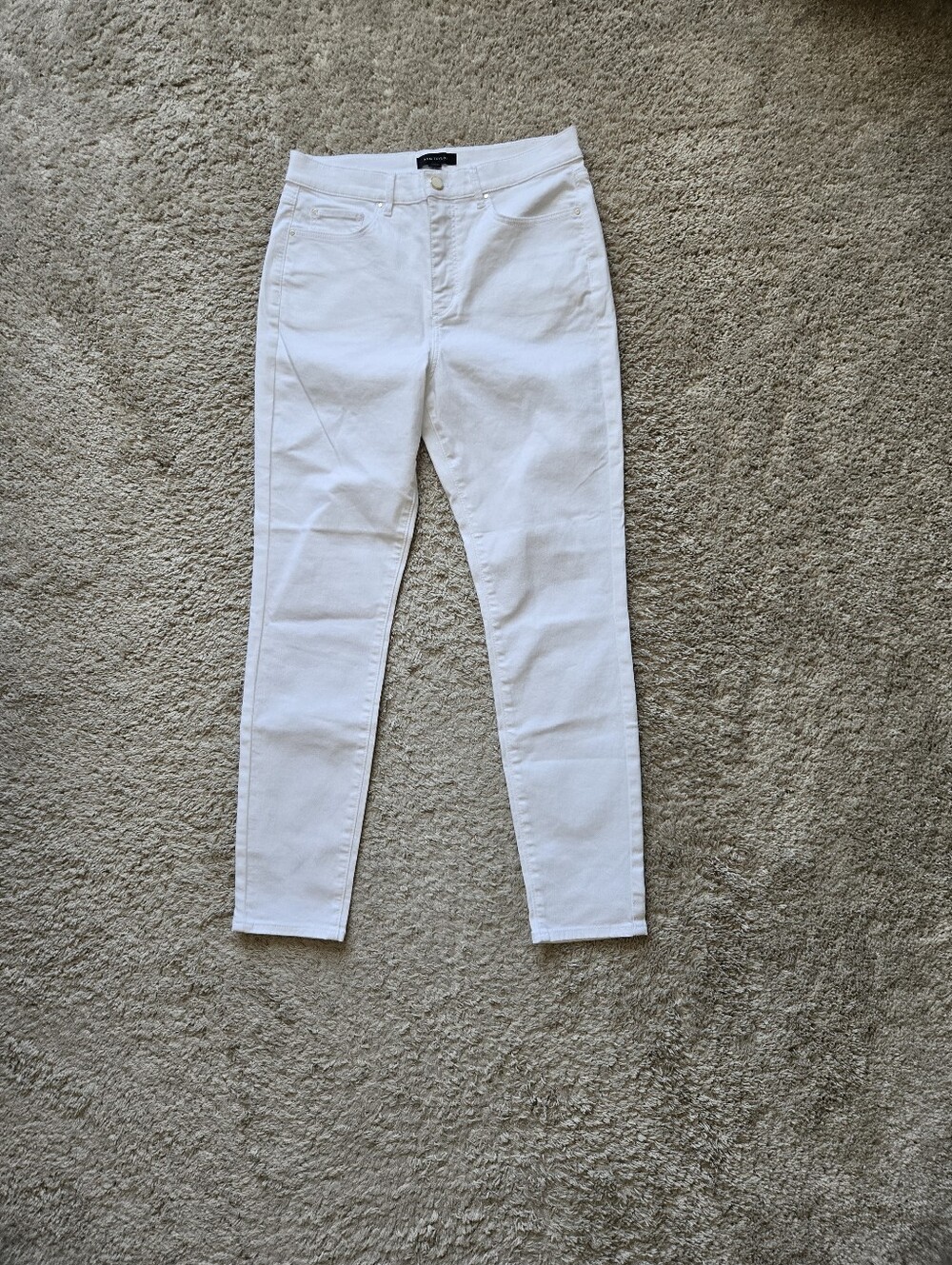 Ann Taylor High Rise Skinny Jeans Womens 8 White